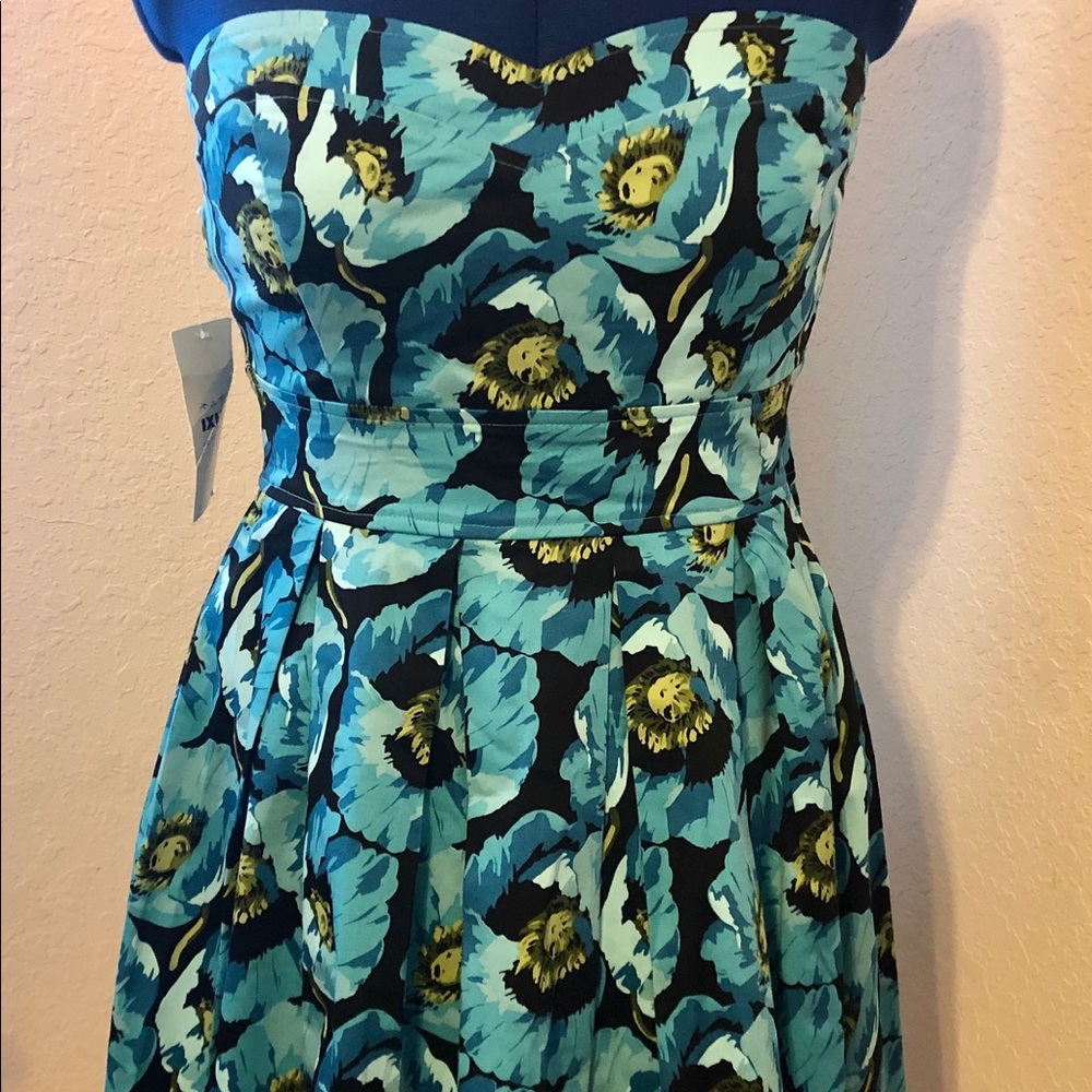BNWT IXIA floral strapless dress